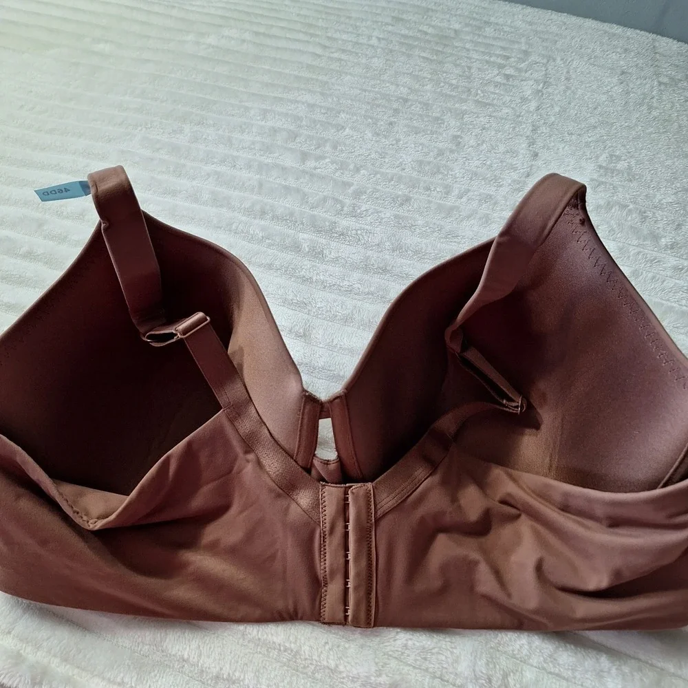 Ambrielle Super Soft Underwire Tshirt Bra Womens 46DD Nutmeg Spice Full Coverage